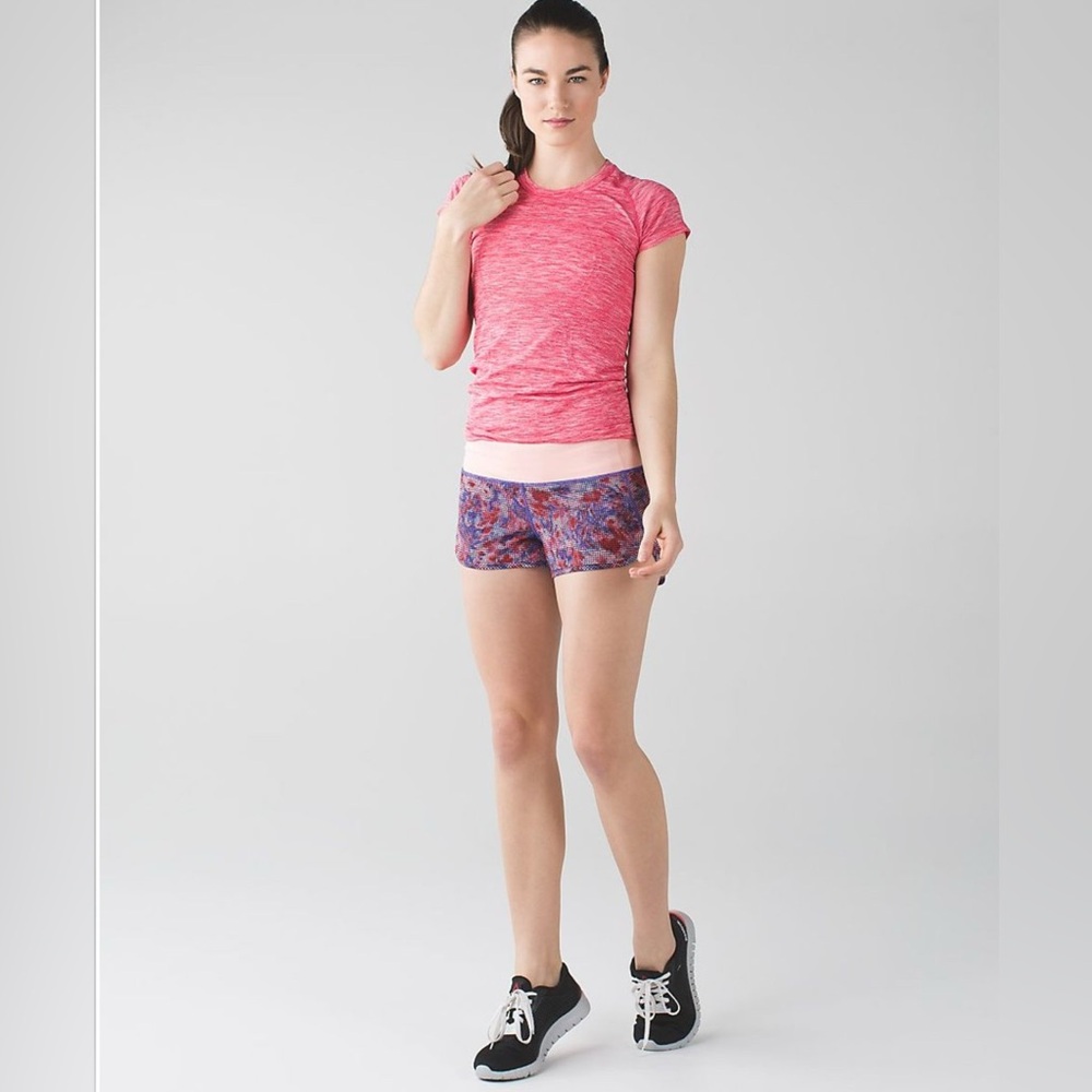 lululemon athletica Purple Multicolor Patterned Women’s Run Shorts